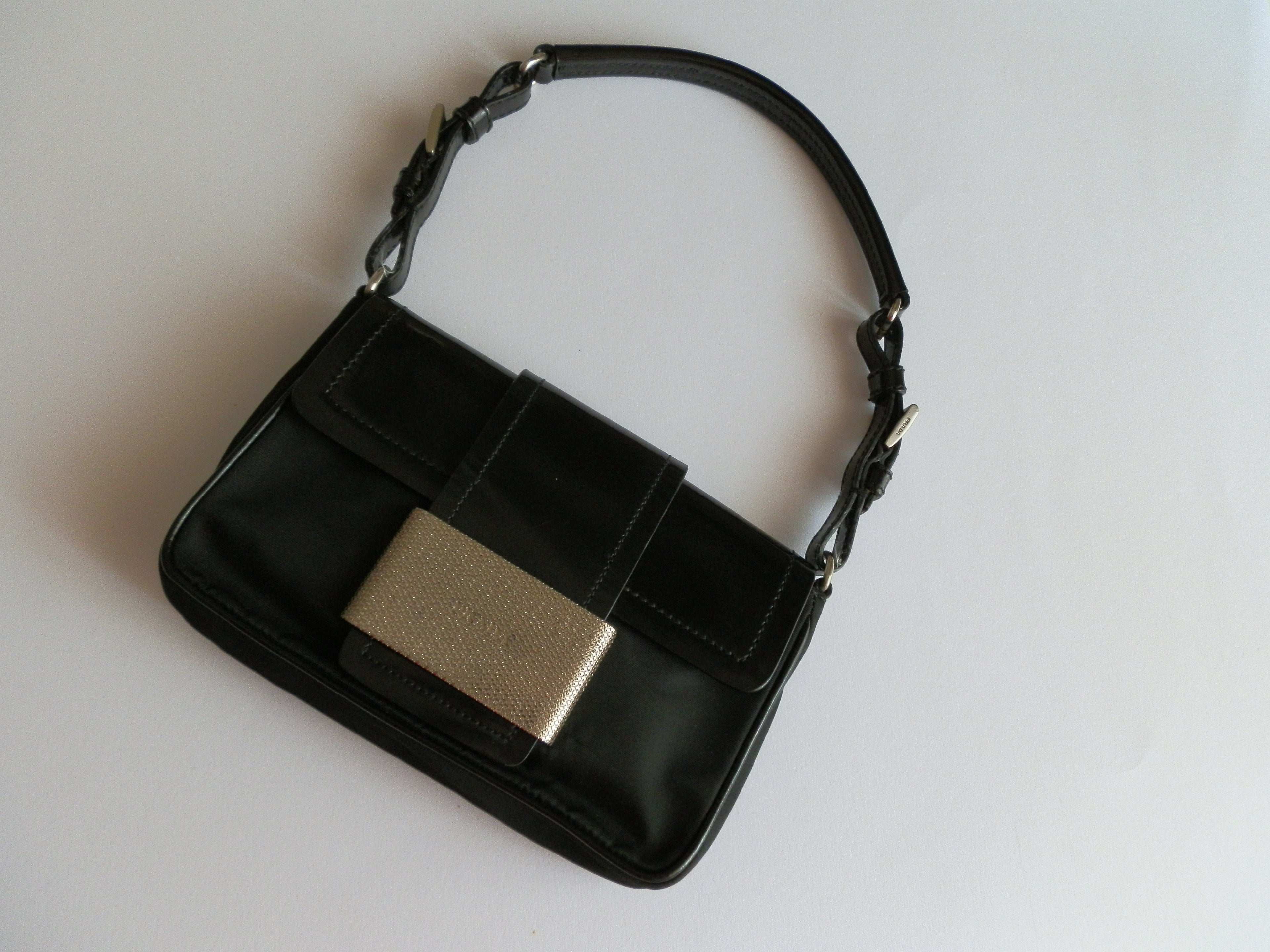 Prada black nylon clutch