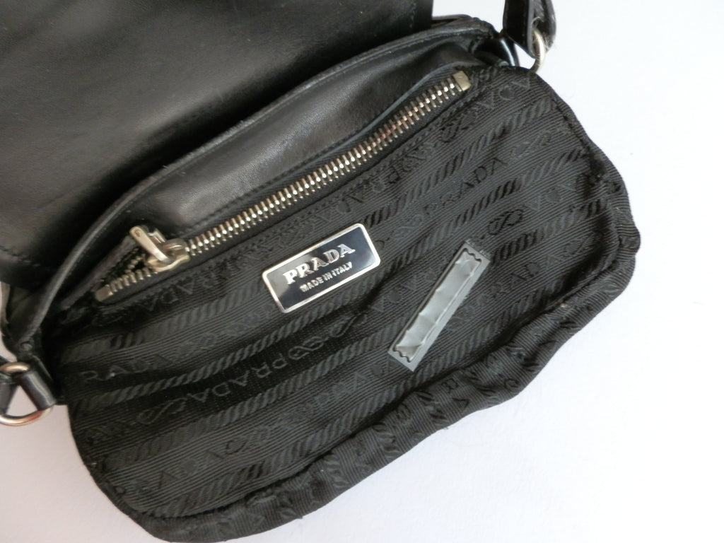 Prada black nylon clutch