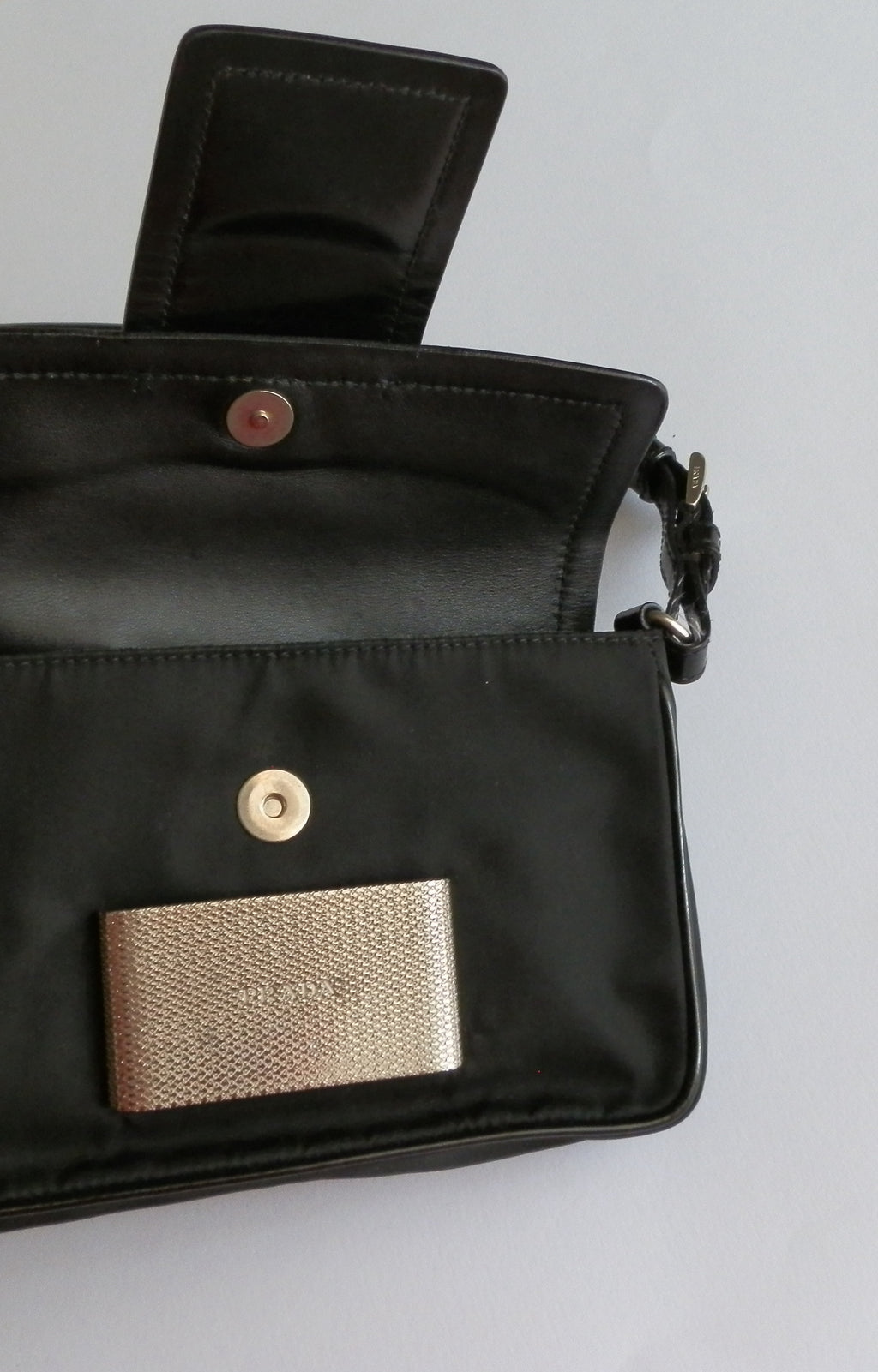 Prada black nylon clutch