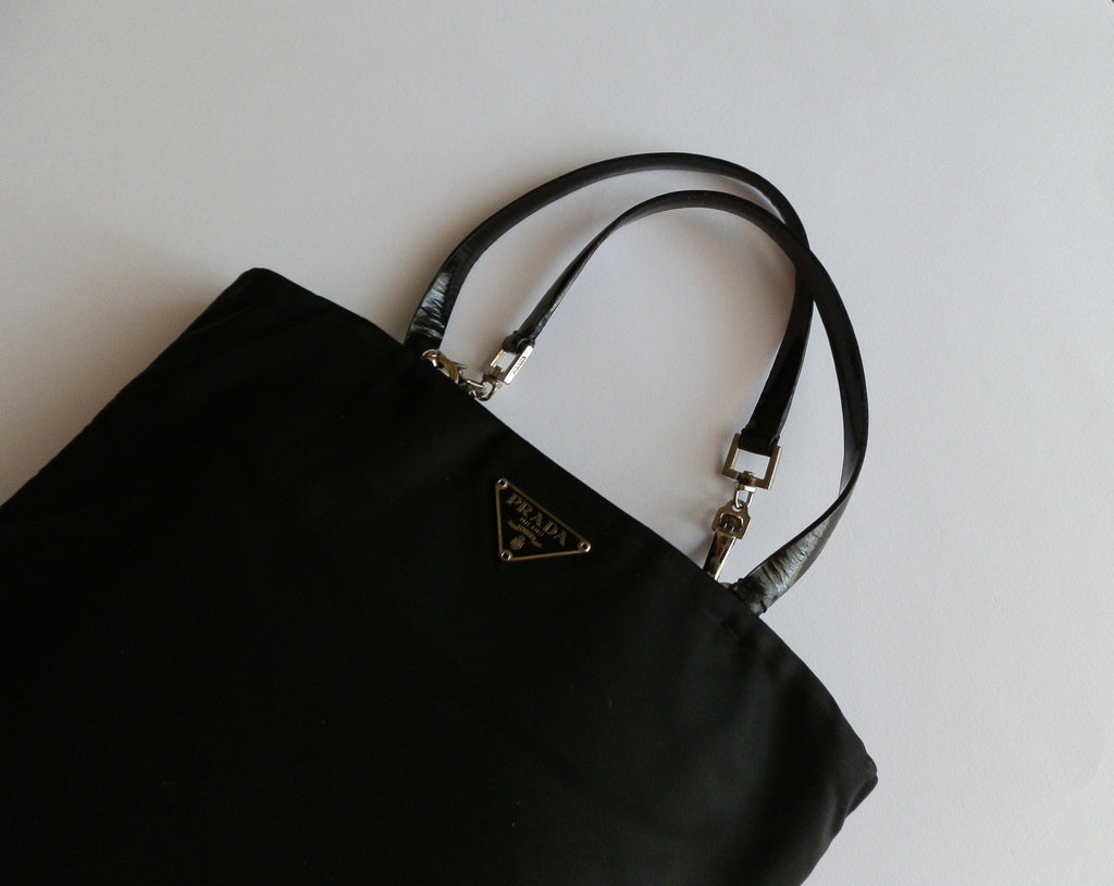Prada nylon black hand bag