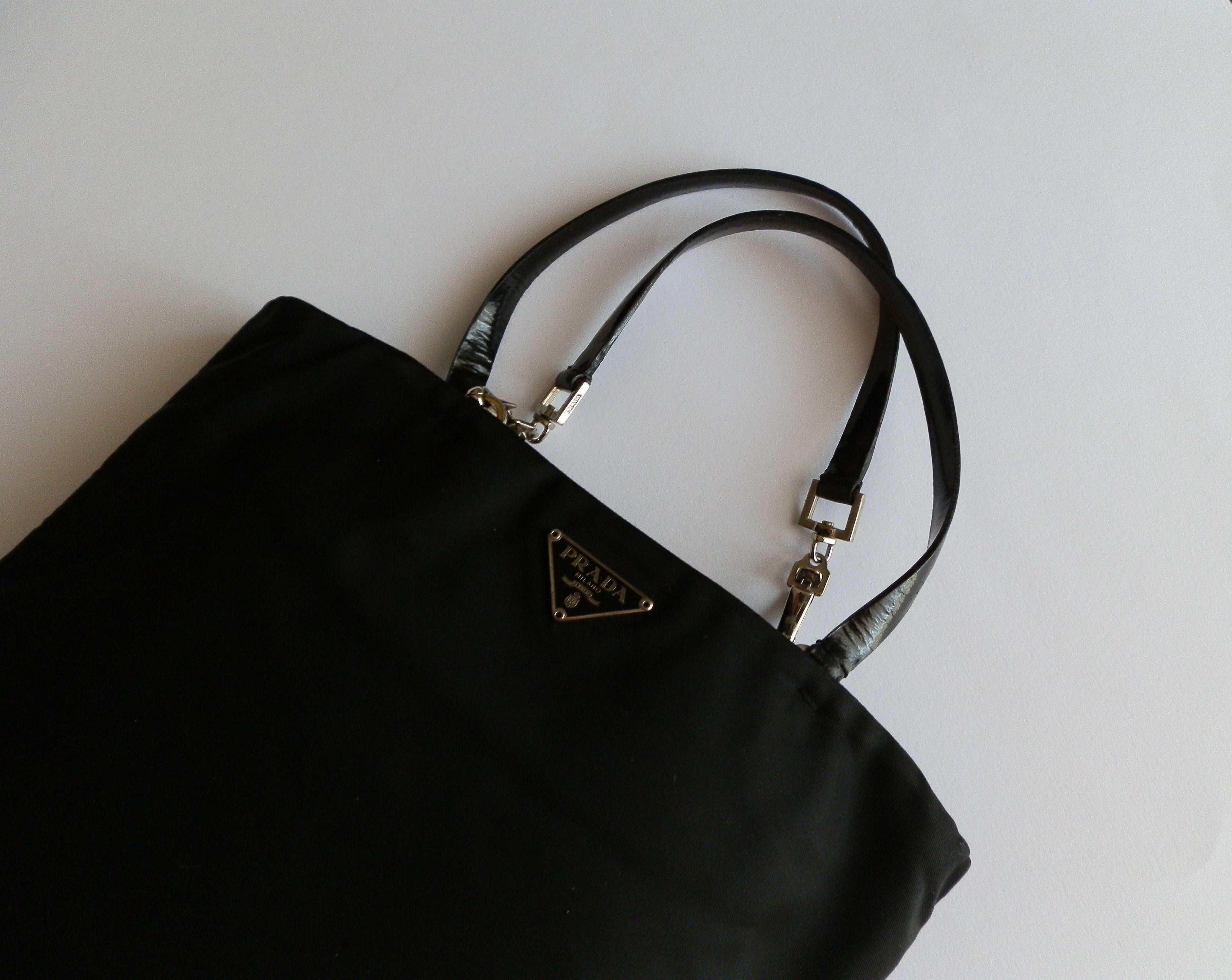 Prada nylon black hand bag