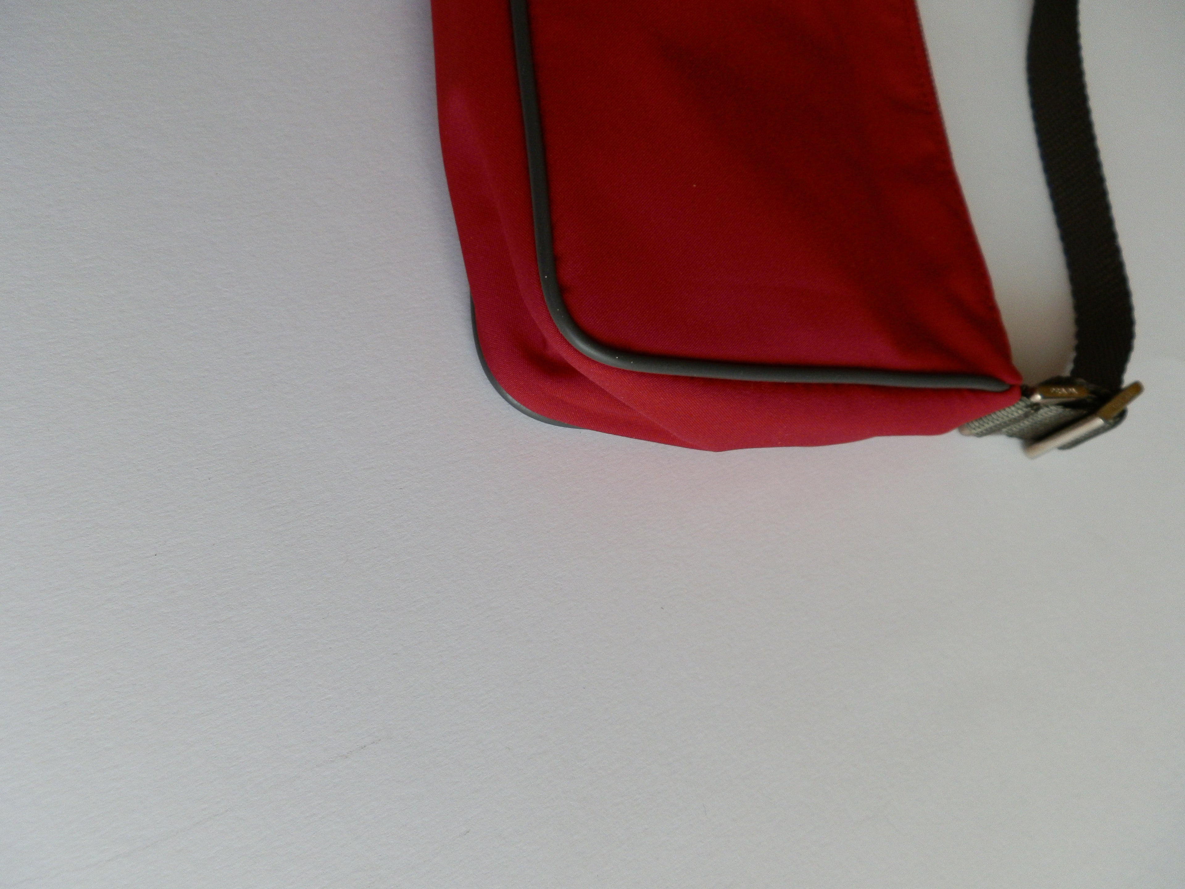 Prada red nylon mini bag