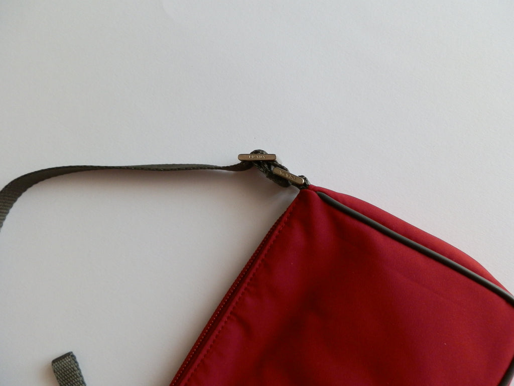 Prada red nylon mini bag