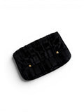 80s black velvet clutch