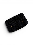 80s black velvet clutch