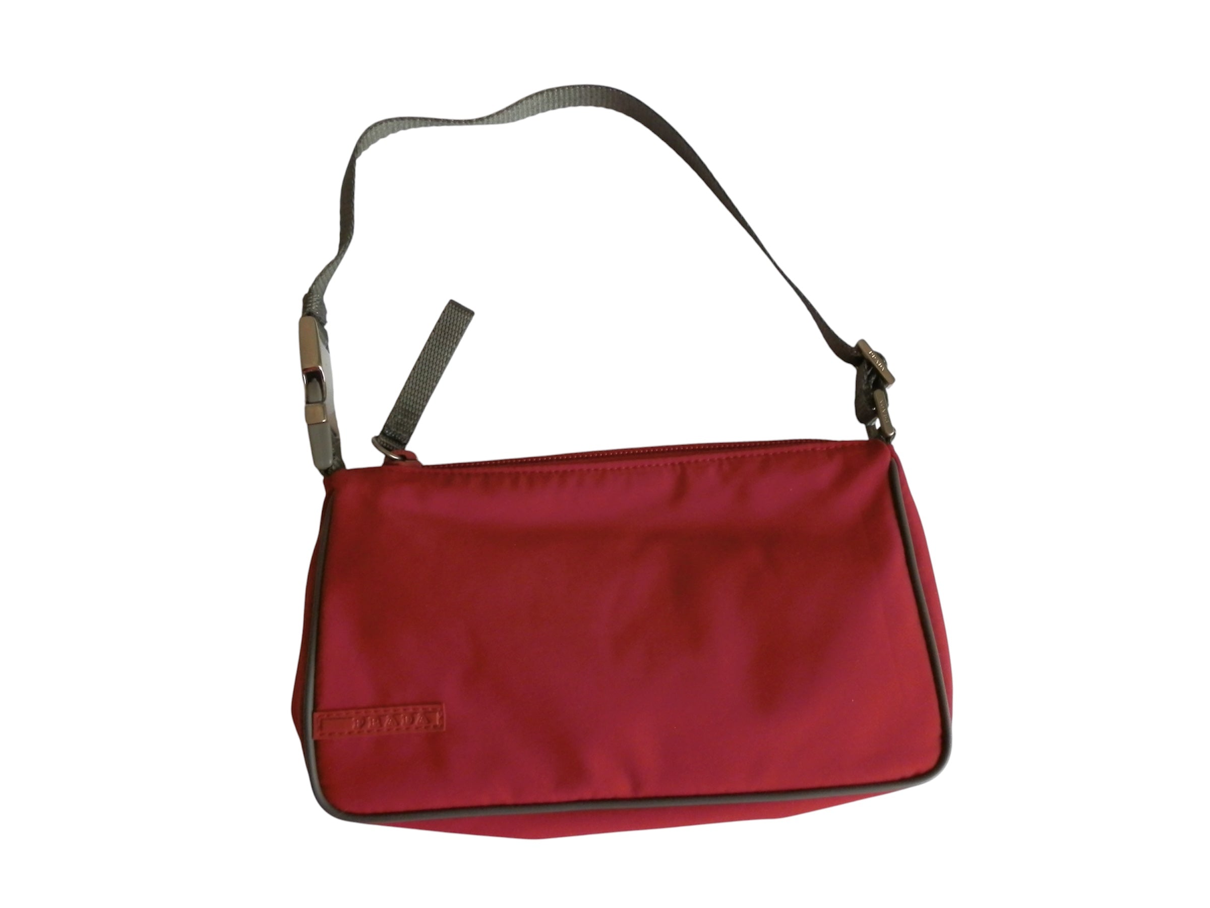 Prada red nylon mini bag