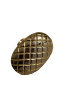 Vintage gold clutch egg strass 80s