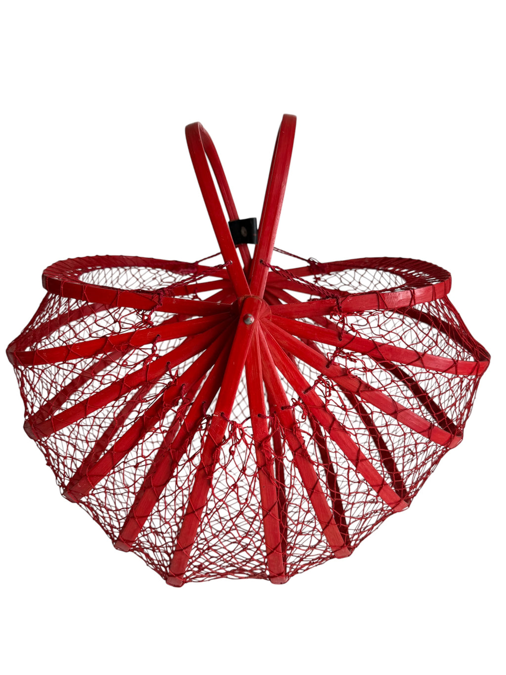 Fishing net bamboo bag 1960s
