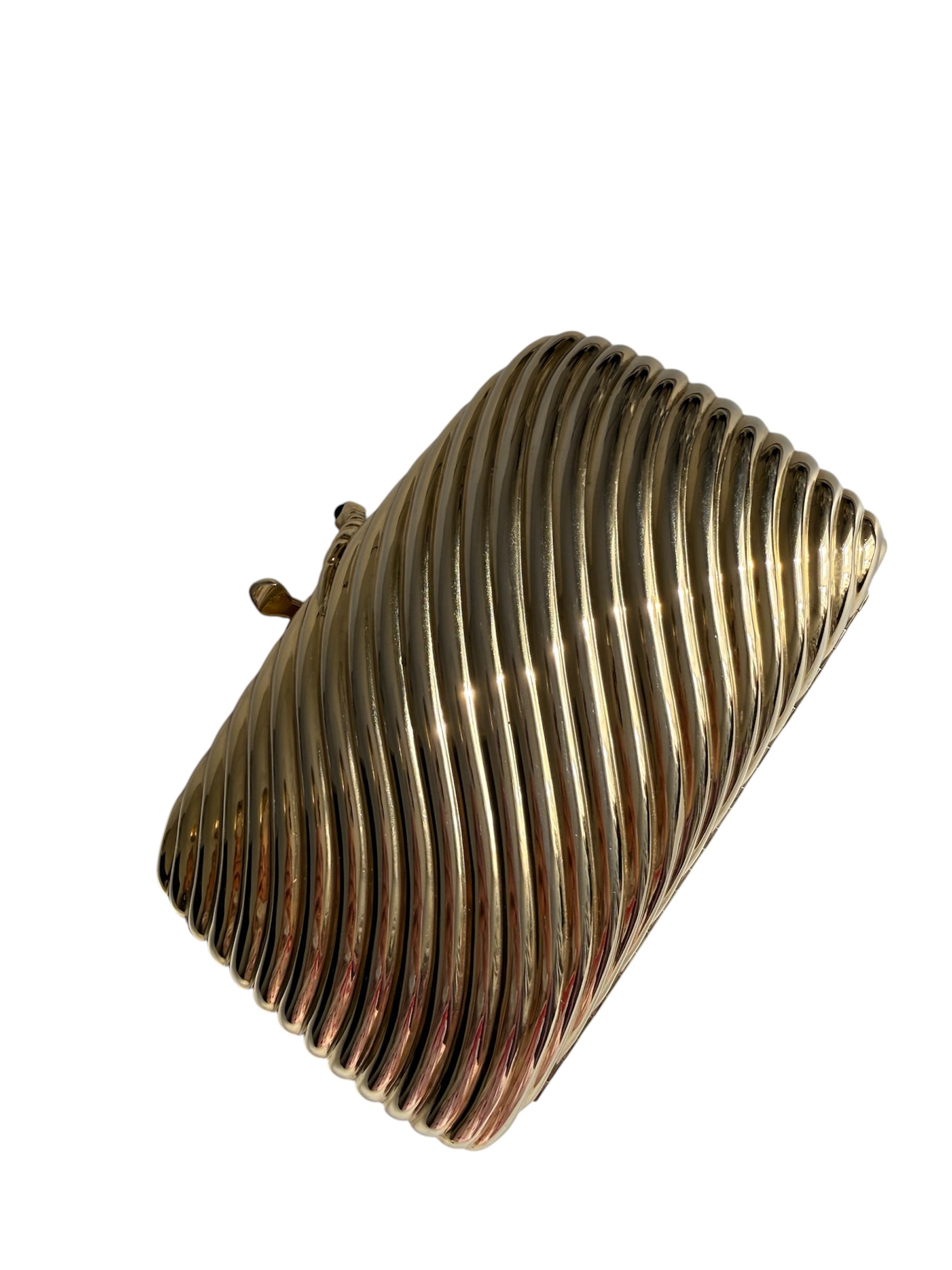 Gold clutch metal Vogini Venice