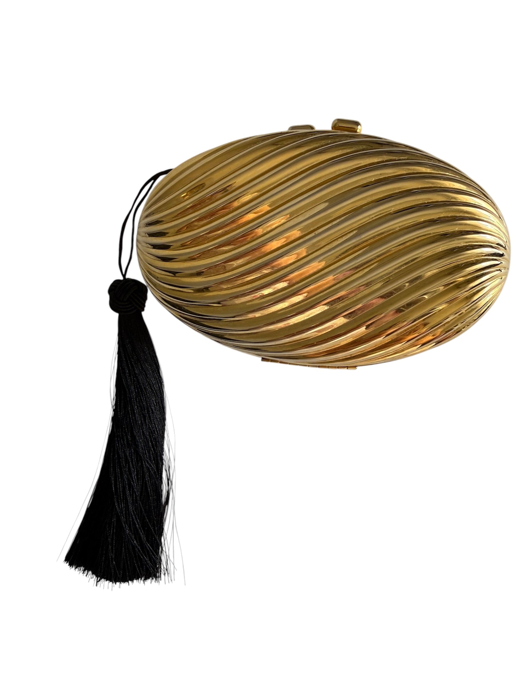 Gold clutch egg tassel