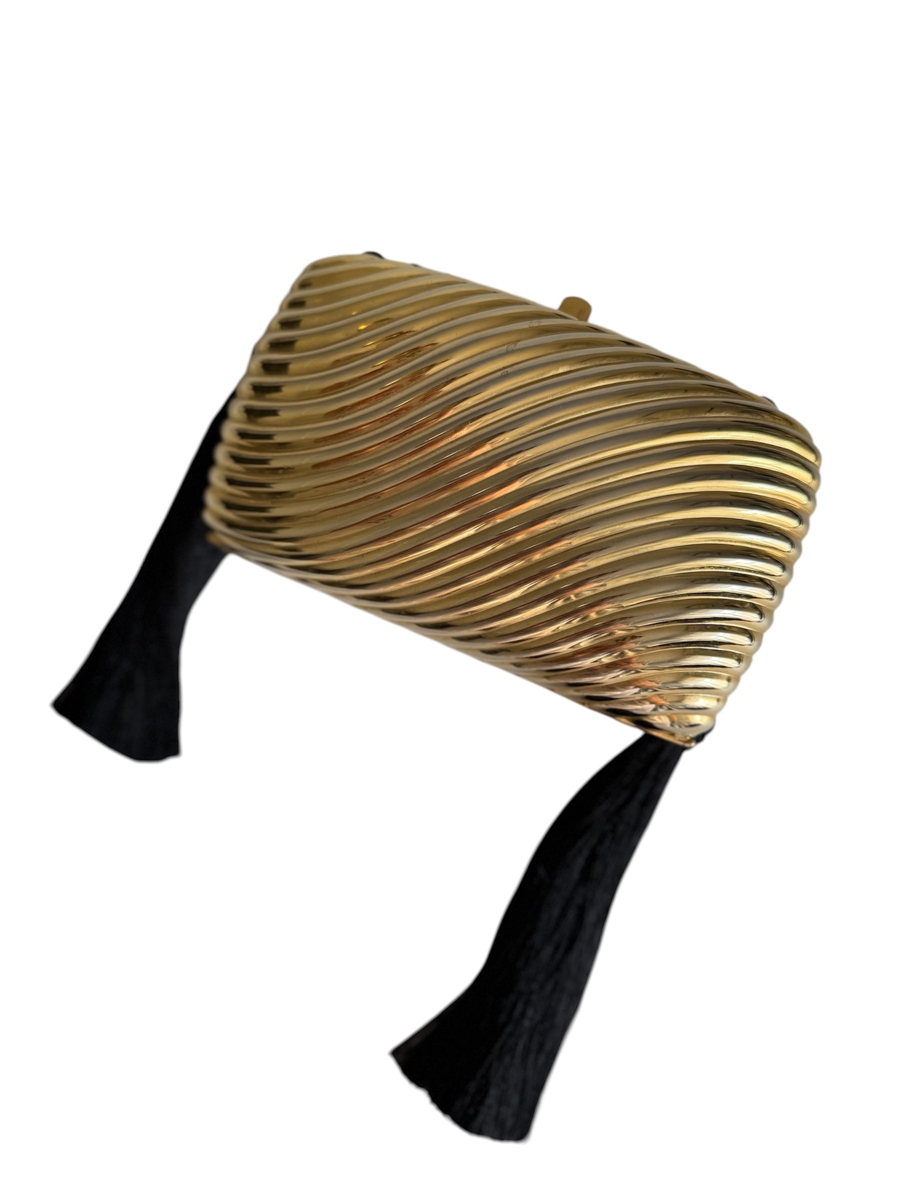 Italian gold metal clutch