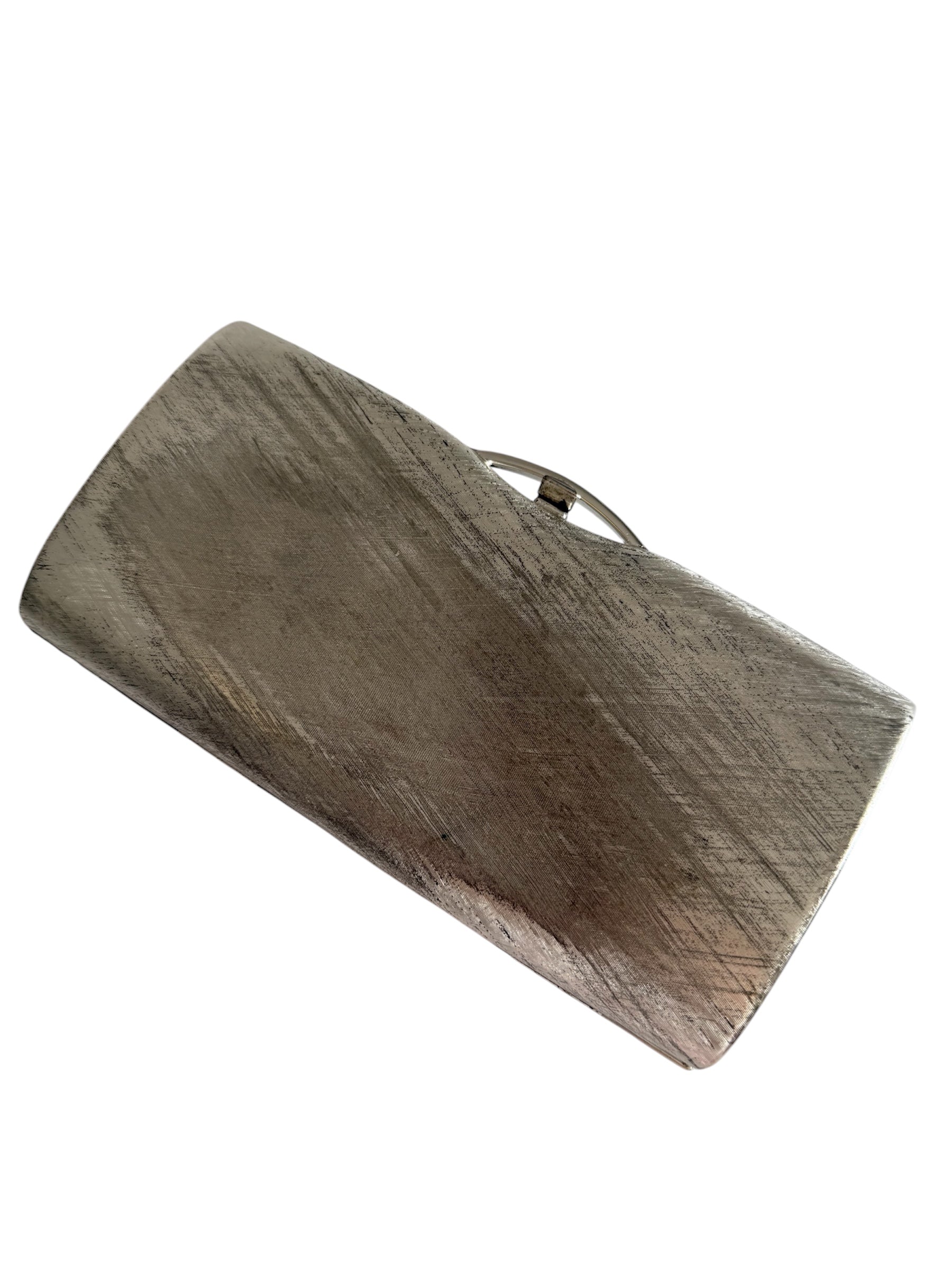 Rodo silver metal clutch