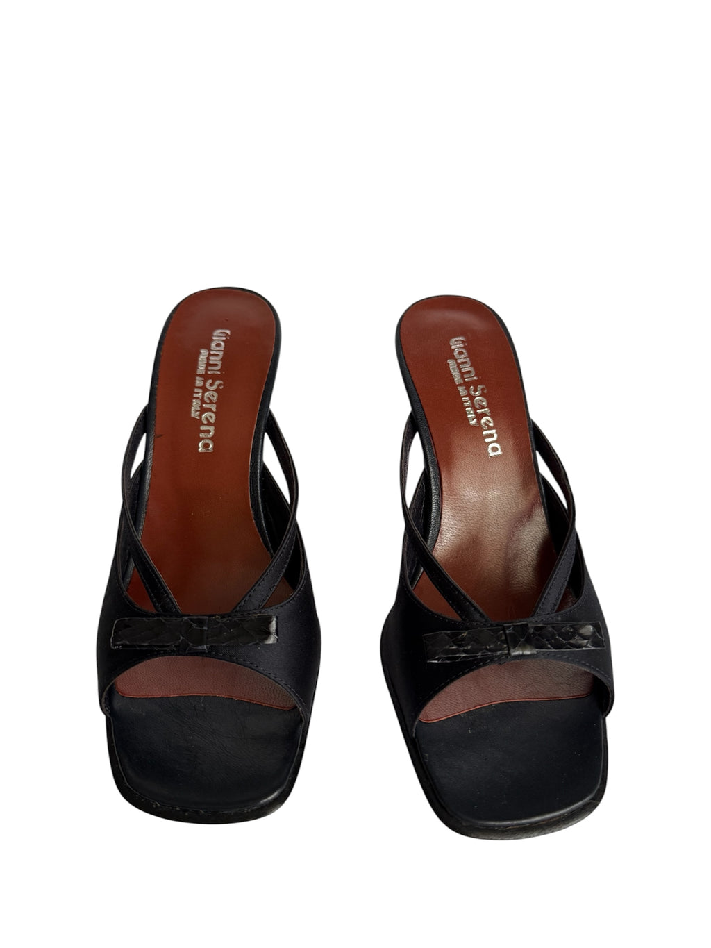 Vintage bow sandals blue