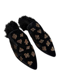 Sanayi 313 faux fur velvet "play cards" embroidery