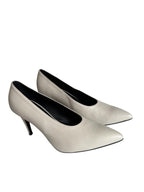 Ice leather pumps