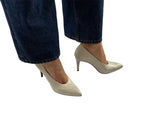 Ice leather pumps