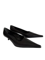 Pointed toe pumps with heel