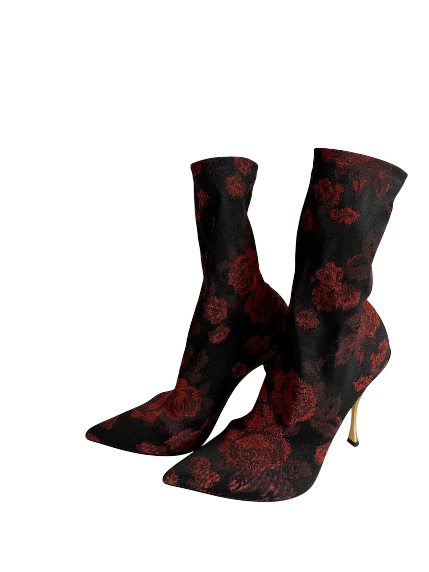 Dolce & Gabbana flowered sock boot