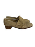 Gold mesh moccasin