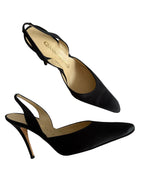 Slingback 90s silk black
