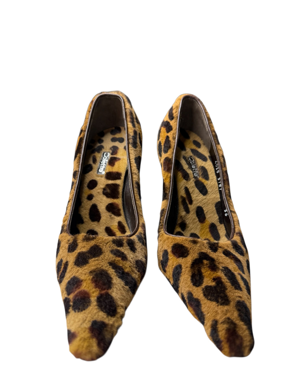 Collette vintage fur leopard heels