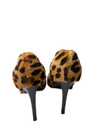 Collette vintage fur leopard heels