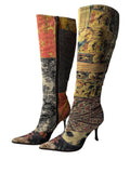 Roberto Cavalli F/W 2002 patchwork boots