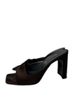 Vintage heels brown silk