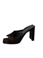 Vintage heels brown silk