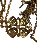 Moschino F/W 1990 gold chain mask belt