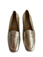 Gold leather moccasin vintage
