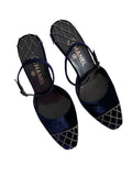 Chanel velvet heels early 2000s