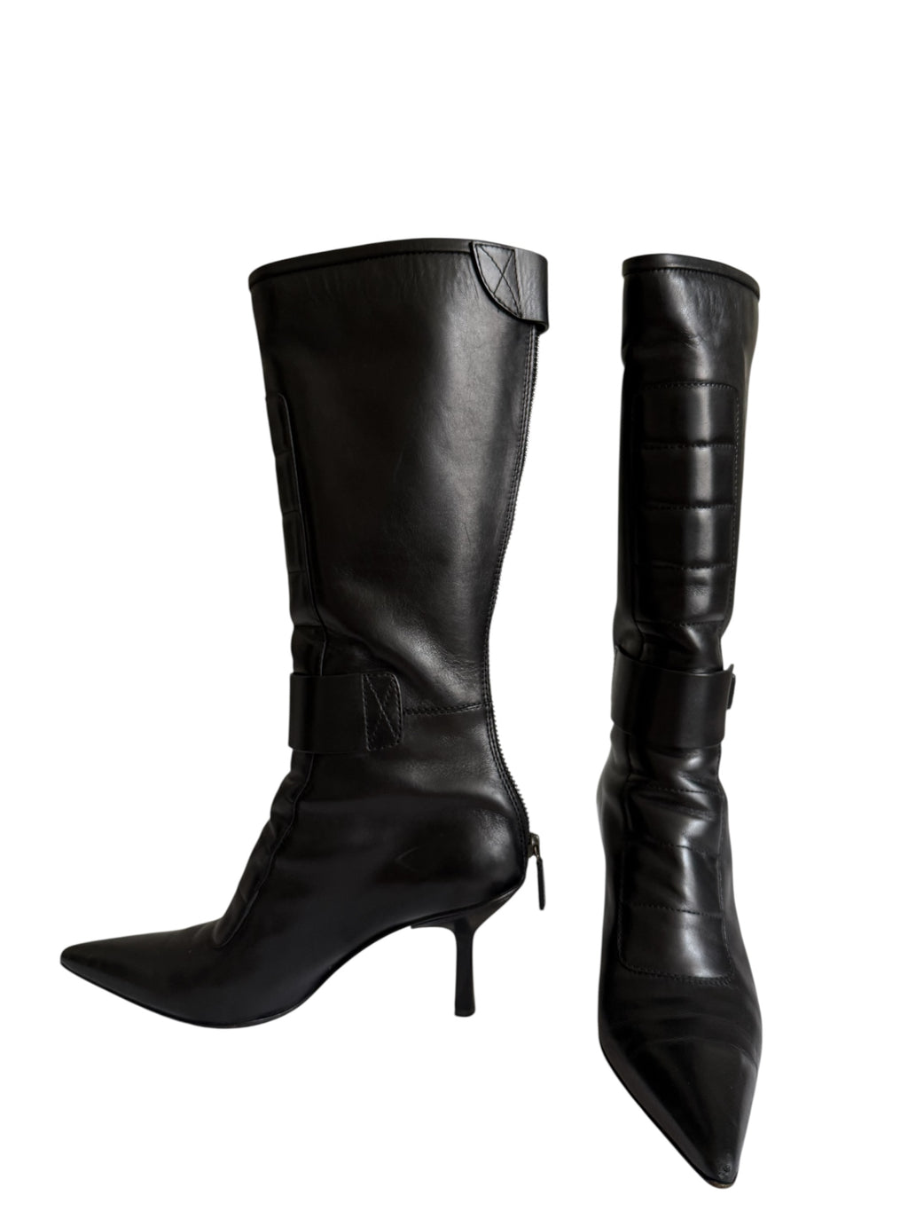Gucci black motor boots Tom Ford Era