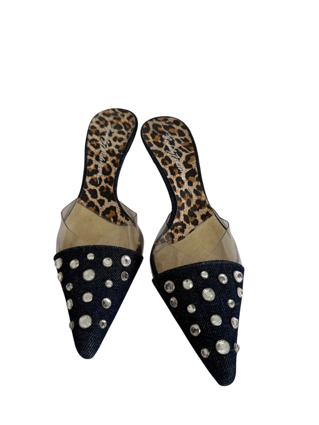 Vintage mules denim pvc