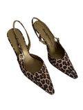 Beverly Feldman Leo print satin slingback