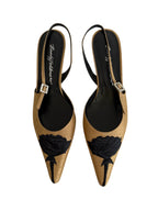 Silk 90s slingback black rose