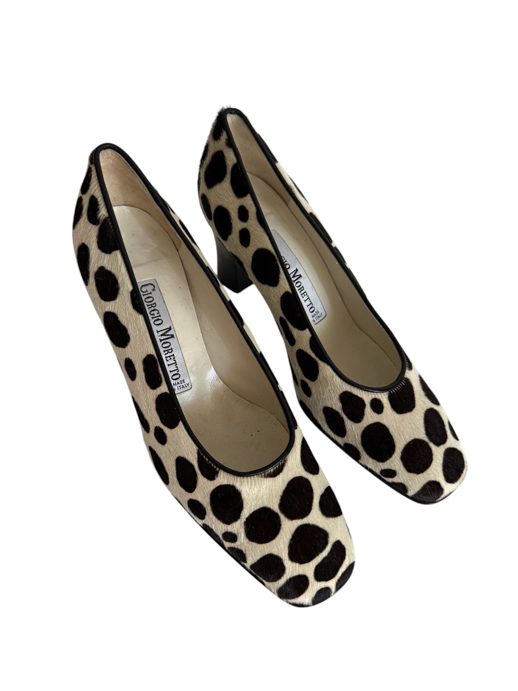 Cavallino heels black and white