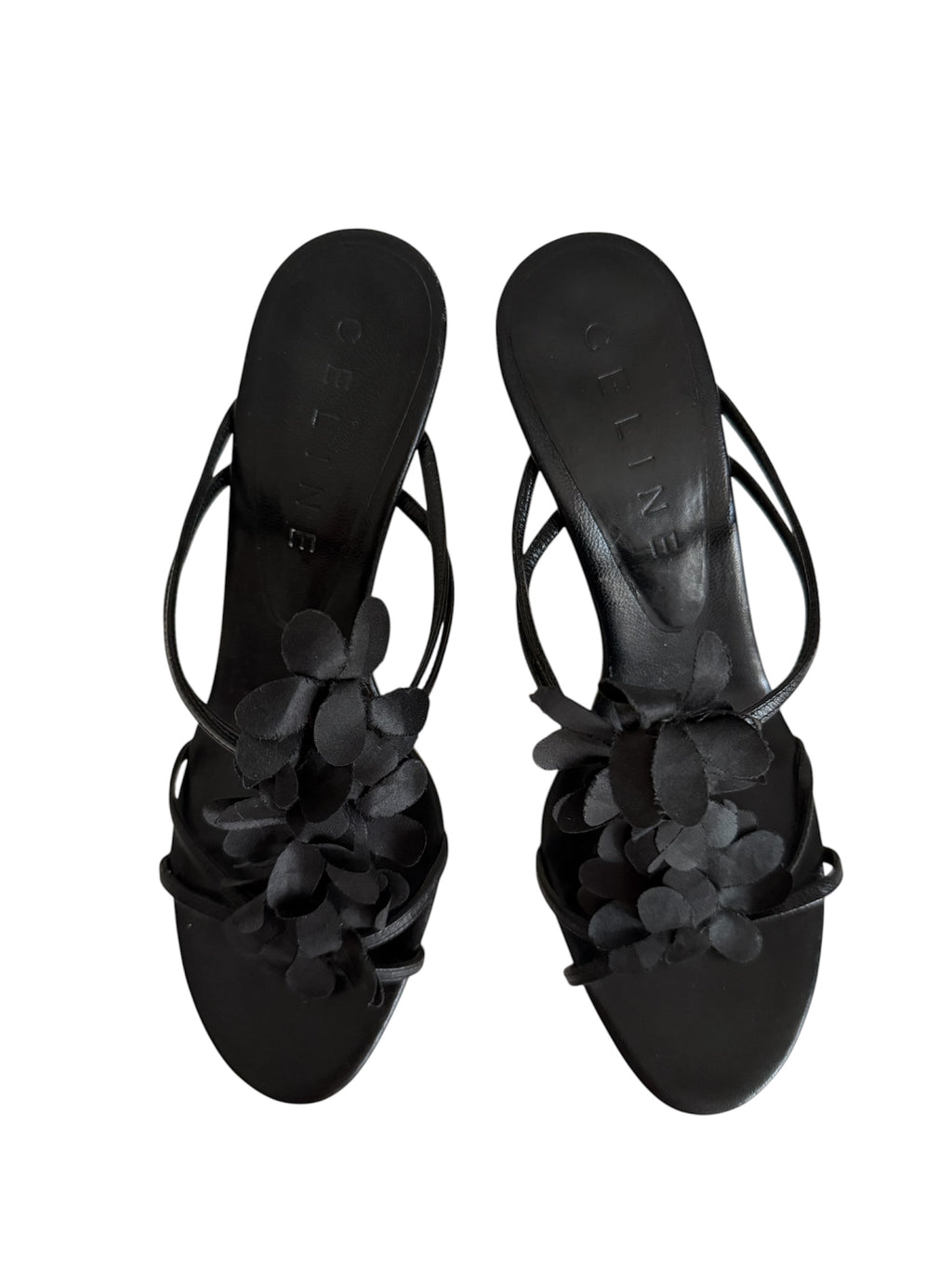 Celine black sandals 90s