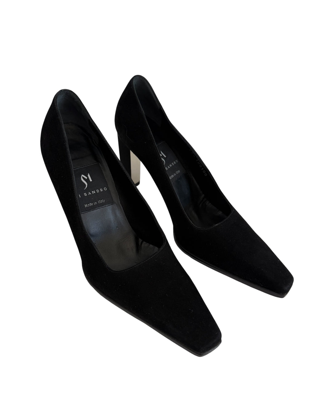 Vintage suede black heels