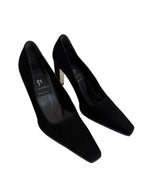 Vintage suede black heels