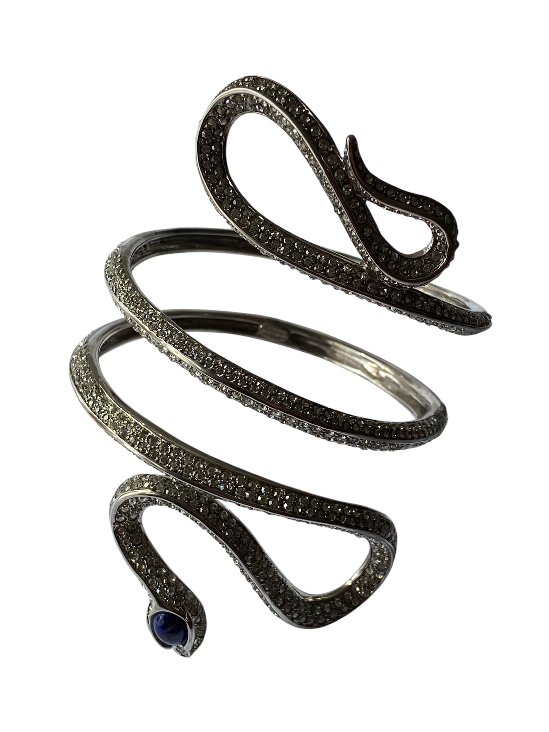 Rare Roberto Cavalli arm bracelet silver snake