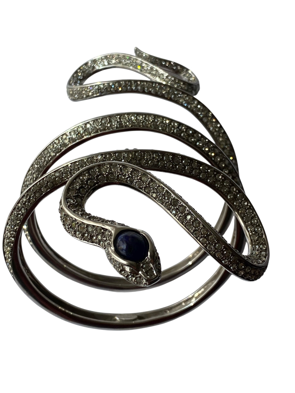 Rare Roberto Cavalli arm bracelet silver snake