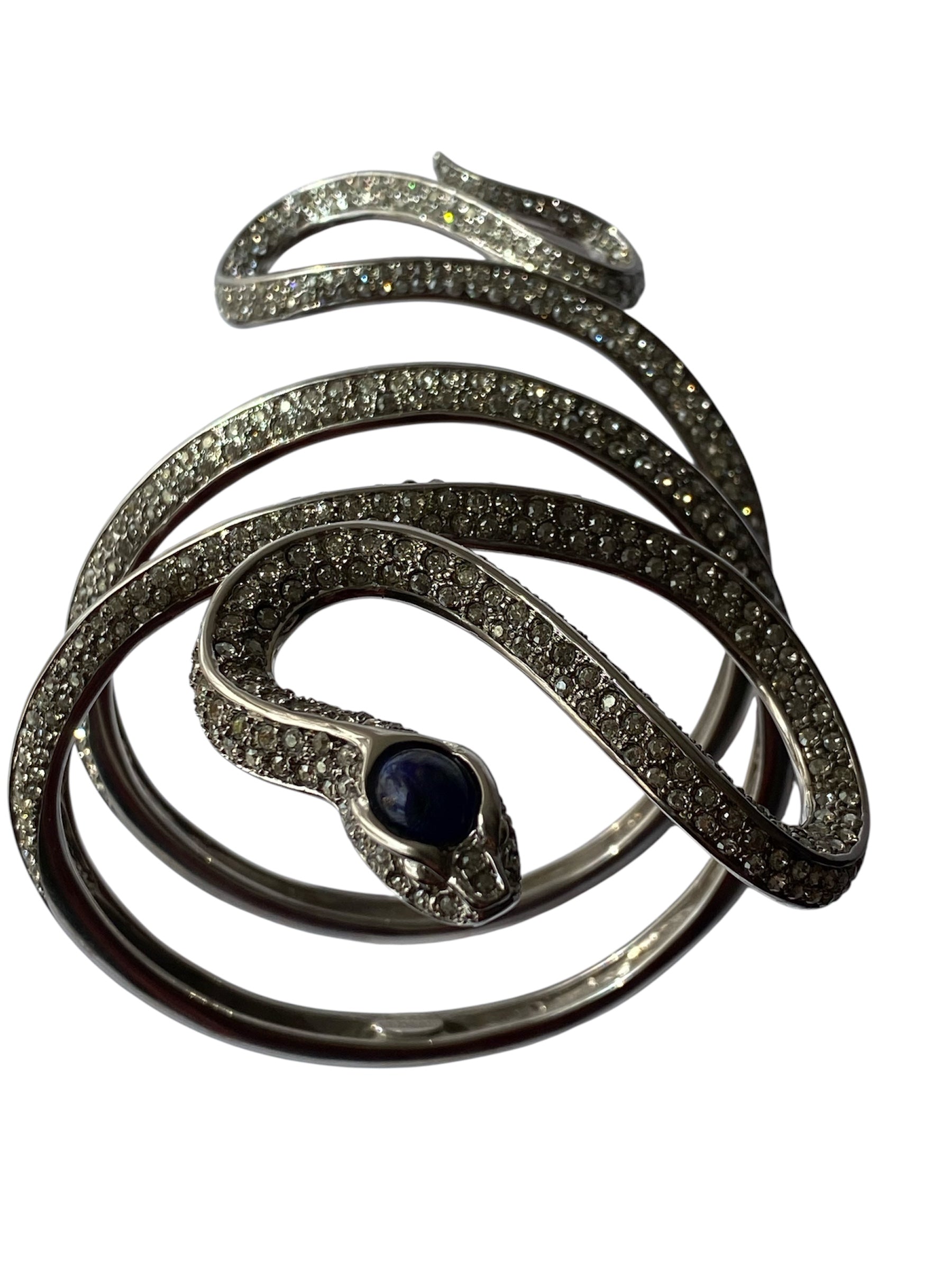 Rare Roberto Cavalli arm bracelet silver snake