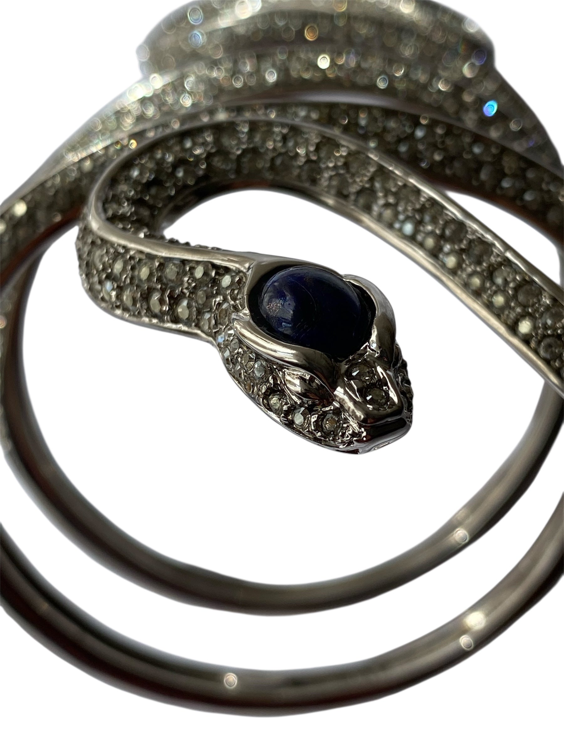 Rare Roberto Cavalli arm bracelet silver snake