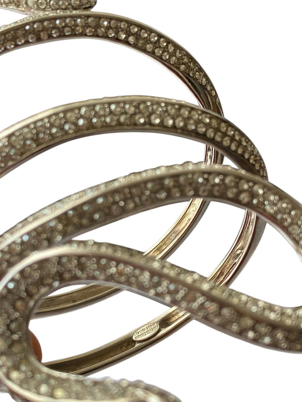 Rare Roberto Cavalli arm bracelet silver snake