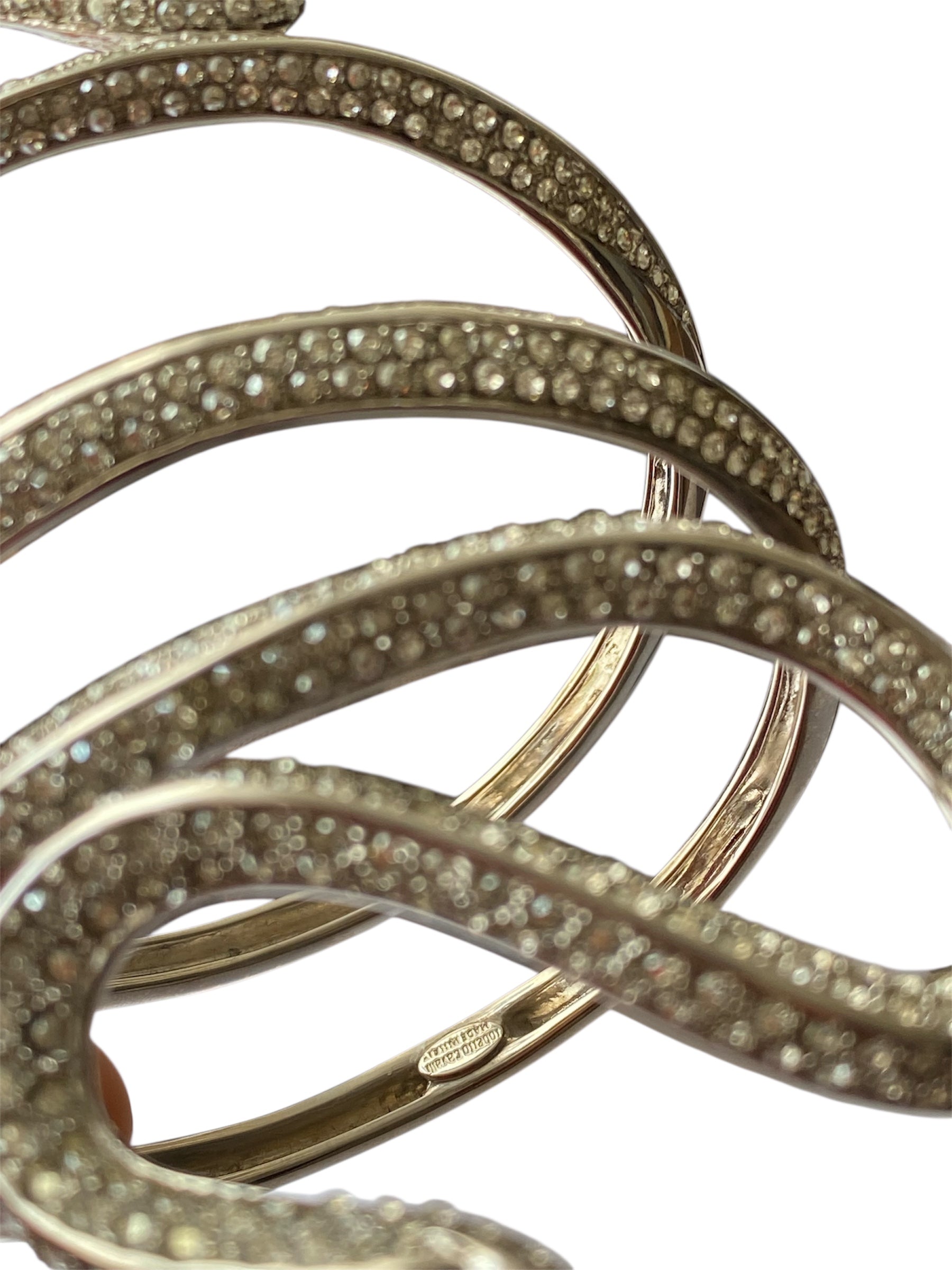 Rare Roberto Cavalli arm bracelet silver snake