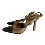Gucci F/W 2000 gold tiger slingback