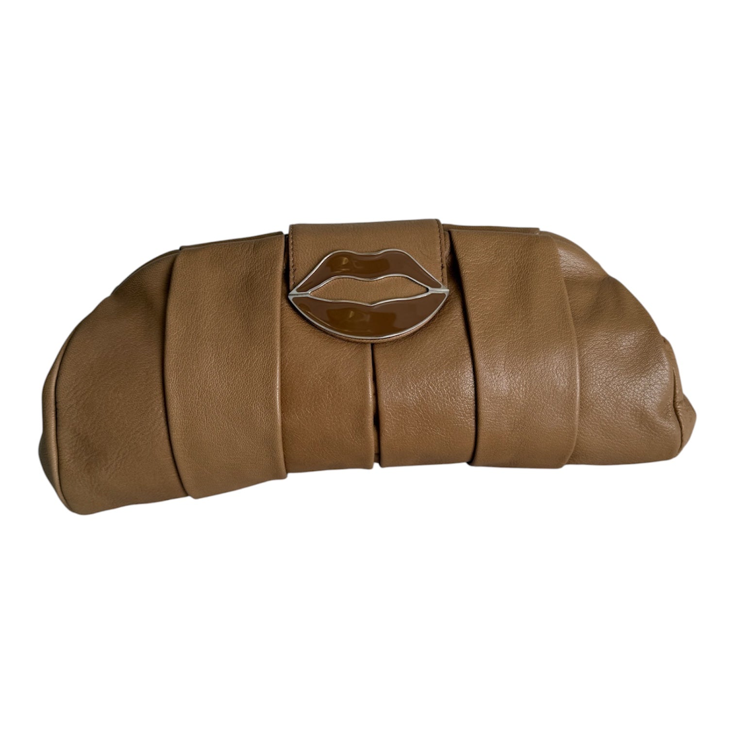 Yves Saint Laurent Black Lips of Dali Clutch YSL 2003 Tom Ford Era