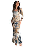 Class Cavalli 2003 Tattoo maxi dress