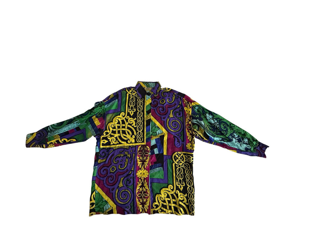 Gianni Versace men silk shirt 90s